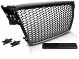 Sport Frontgrill Waben Schwarz für Audi A4 S4 B8 2008-2011 Limousine Avant mit Zubehör