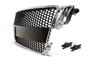 Sportgrill Waben Front Grill AUDI A5 2007-2011 chrom mit Halterungen