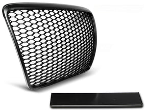 Sportgrill Waben Front Grill für Audi A6 C6 2009-2011 schwarz, Tuning Zubehör