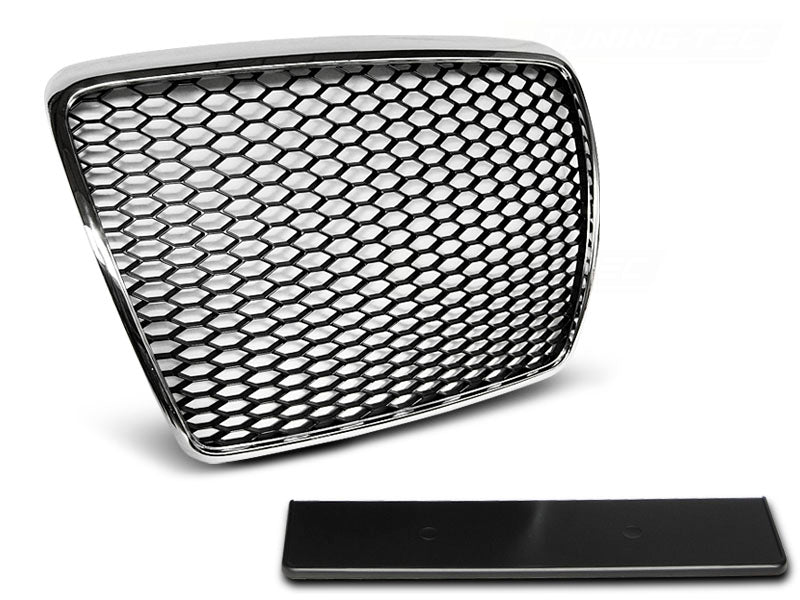 Sportgrill Waben Front Grill für AUDI A6 C6 2009-2011 chrom