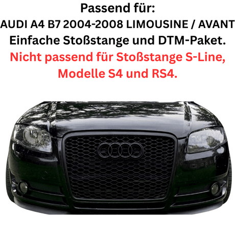 grill für Limousine/Avant 2004-2008, nicht für S-Line/RS4 für Audi A4 B7 Kühler