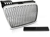 Sport Frontgrill Silber Schwarz Audi A4 B7 2004-2008 Limousine Avant mit Kennzeichenhalter