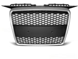 grill Wabenmuster Chrom silber schwarz Kennzeichenhalter für RS4 RS5 RS6 RS7 für Audi RS Kühler
