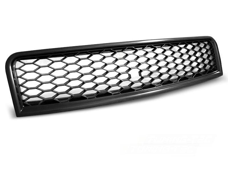 Sport Kühlergrill Front Waben Logohalter für Audi A4 B6 10.00-10.04 glanz schwarz