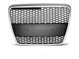 grill RS Design Wabenoptik mit Kennzeichenhalterung und PDC Sensoren für Audi Kühler