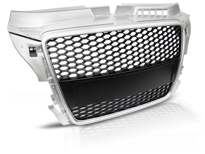 Für Audi A3 (8P) 04.08-07.12 silber - Sportgrill