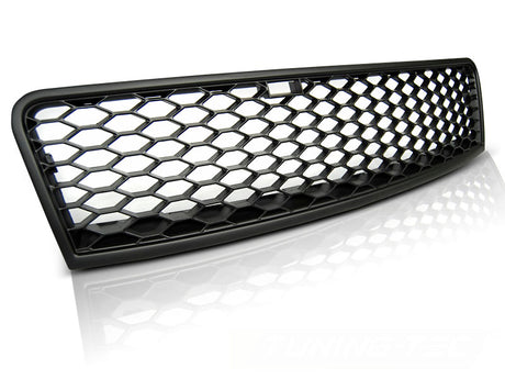 Sport Frontgrill für Audi A6 C5 2001-2004, Wabendesign, schwarz, mit Emblemhalter