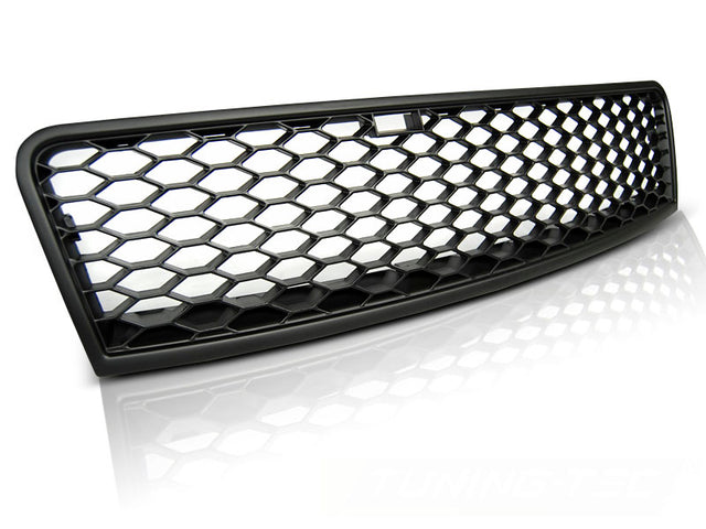 Sport Frontgrill für Audi A6 C5 2001-2004, Wabendesign, schwarz, mit Emblemhalter