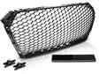 Sportgrill Hochglanz Schwarz Audi A4 B9 2015-2019 Limousine Avant mit PDC-Halterung und Logo-Rahmen
