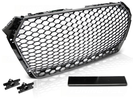 Sport Frontgrill für Audi A4 S4 B9 2015-2019 Limousine Avant mit PDC und Logo-Halterung