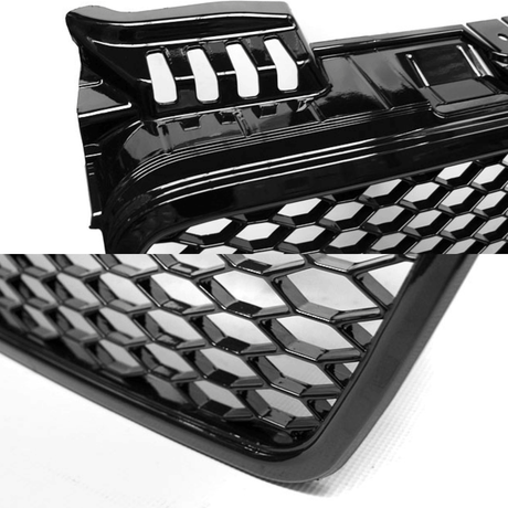 Glänzender schwarzer Kühlergrill mit Wabenmuster für KFZ-Tuning, Fahrzeugzubehör