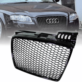 Sport Kühlergrill glänzend schwarz Audi A4 B7 2004-2009 Klavierlack Wabenoptik