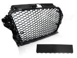 Frontgrill Hochglanz Schwarz Sportdesign mit PDC Logo-Halter für Audi A3 S3 8V