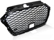 Sport Frontgrill Schwarz Hochglanz Audi A3 8V 2017-2020 mit Logo-Halter, ACC-Abdeckung, PDC-Bohrungen
