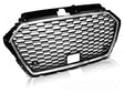 Sport Frontgrill Chrom Schwarz Audi A3 S3 8V 2017-2020 mit Kennzeichenrahmen und PDC ACC Abdeckung