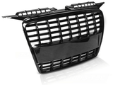 Frontgrill Hochglanz Schwarz Sportgrill für Audi A3 8P 2005–2008 Schrägheck & Sportback – mit Logo-Halter