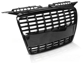 Hochglanz schwarzer Sportgrill für Audi A3 8P 2005-2008, mit Logo-Halter