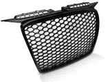 Hochglanz schwarzer Sport Frontgrill Audi A3 8P 2005-2008 mit Kennzeichenhalter