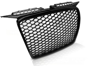 Hochglanz schwarzer Sport Frontgrill Audi A3 8P 2005-2008 mit Kennzeichenhalter