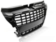 Frontgrill hochglanz schwarz Hatchback Sportback Cabrio Logo-Halter für Audi A3 S3 8P
