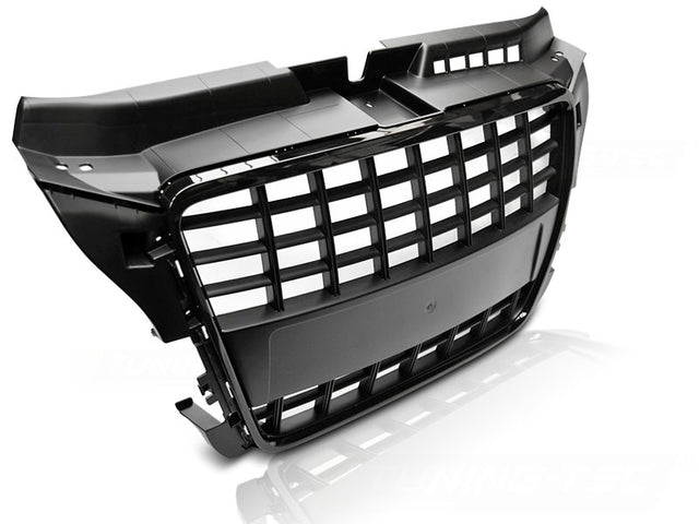 Frontgrill hochglanz schwarz Hatchback Sportback Cabrio Logo-Halter für Audi A3 S3 8P