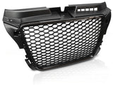 Sport Frontgrill Hochglanz Schwarz Audi A3 S3 8P 2008-2012 mit Kennzeichenhalter