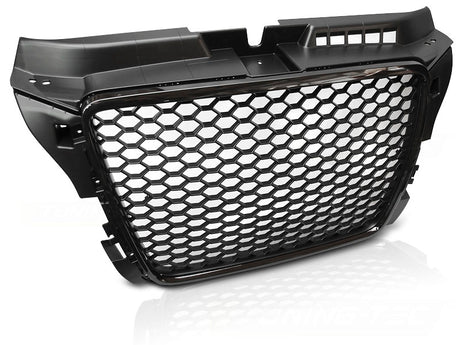 Sport Frontgrill Hochglanz Schwarz Audi A3 S3 8P 2008-2012 mit Kennzeichenhalter