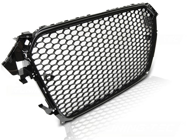 Sport Frontgrill Hochglanz Schwarz Audi A4 B8 2011-2015 Limousine Avant mit PDC-Halter