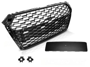 Sport Frontgrill Hochglanz Schwarz Audi A4 B9 2015-2019 mit Kamera- & PDC-Halter