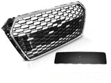Sport Frontgrill Chrom Schwarz Audi A4 B9 2015-2019 mit Kameraabdeckung und Logo-Halter