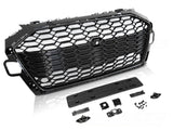 Sport Frontgrill Hochglanz Schwarz Audi A4 B9 Limousine Avant ab 2020 mit Logo- & Kennzeichenrahmen