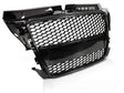 Sport Frontgrill Hochglanz Schwarz Audi A3 8P 2008-2012 mit Logo-Halter