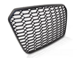 Sport Frontgrill für Audi A6 C7 2011-2014, schwarz, mit Kennzeichenhalter