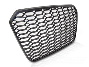 Sport Frontgrill für Audi A6 C7 2011-2014, schwarz, mit Kennzeichenhalter