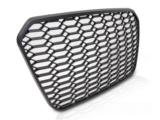 Sport Frontgrill für Audi A6 C7 2011-2014, schwarz, mit Kennzeichenhalter