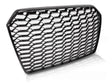 Sport Frontgrill Hochglanz Schwarz Audi A6 C7 2014-2018 mit PDC und Kennzeichenrahmen