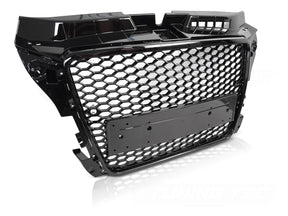 Sport Kühlergrill Audi A3 S3 8P 2008-2012 Schwarz Glanz PDC Waben Design