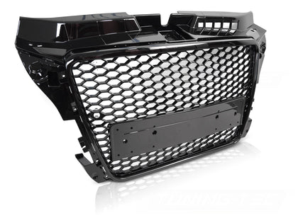 Sport Kühlergrill für Audi A3 S3 8P 2008-2012 Schwarz Glanz PDC Waben Design