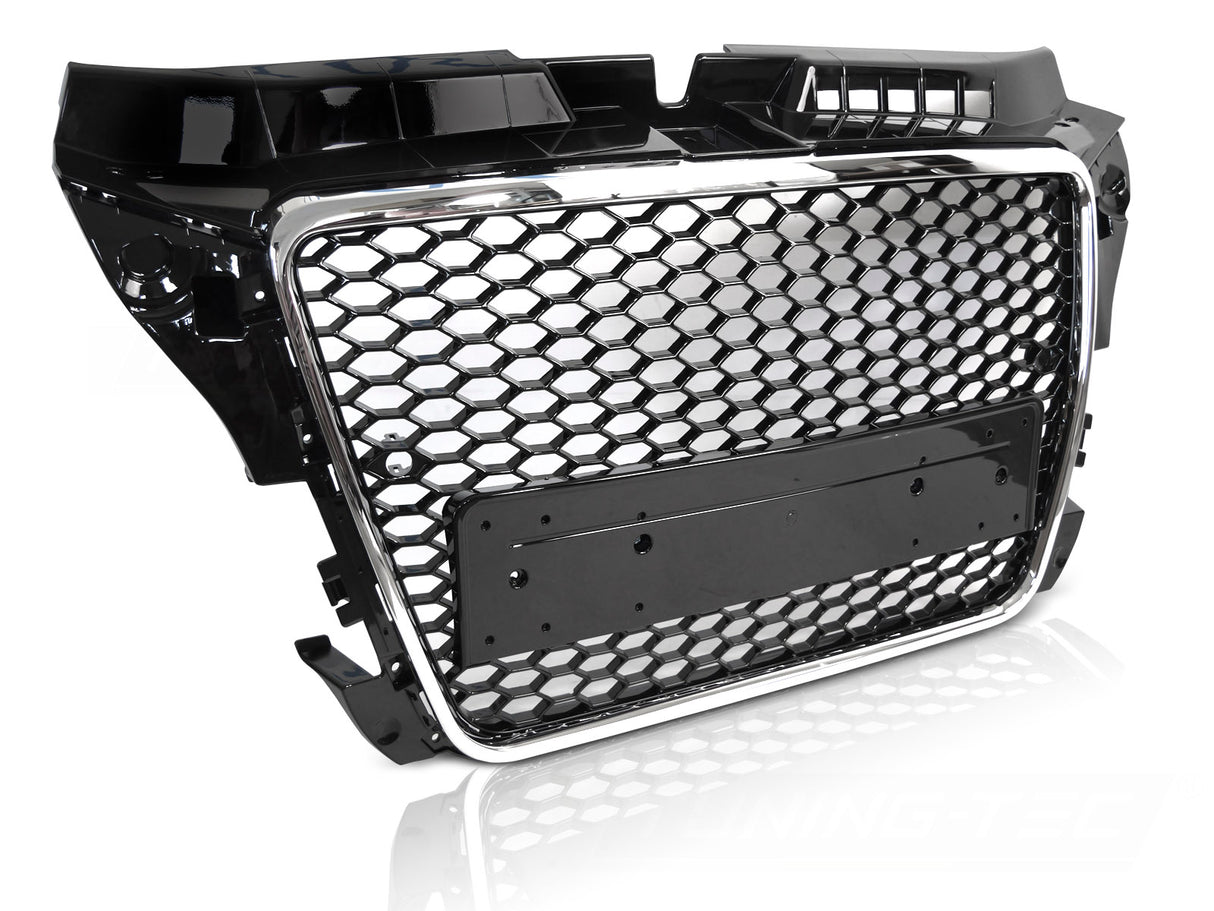 Sport Kühlergrill Audi A3 S3 8P 2008-2012 schwarz chrom PDC Halterung