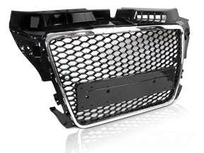 Sport Kühlergrill Audi A3 S3 8P 2008-2012 schwarz chrom PDC Halterung