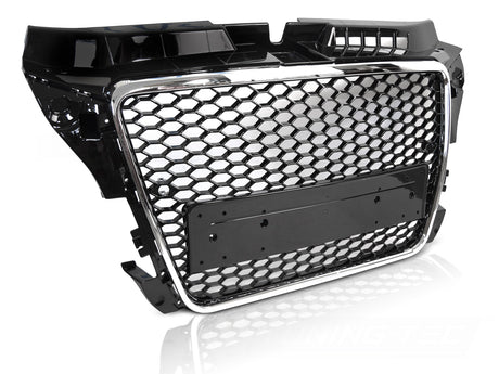 Sport Kühlergrill Audi A3 S3 8P 2008-2012 schwarz chrom PDC Halterung
