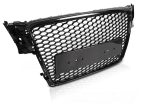 Sport Kühlergrill Audi A4 S4 B8 2008-2011 schwarz glänzend mit PDC Halter