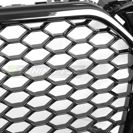Sport Kühlergrill für Audi A4 S4 B8 2012-2015 Frontgrill Glanz Schwarz PDC