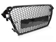 Glanz schwarzer Sport Kühlergrill für Audi A4 S4 B8 2012-2015 mit PDC Frontgrill