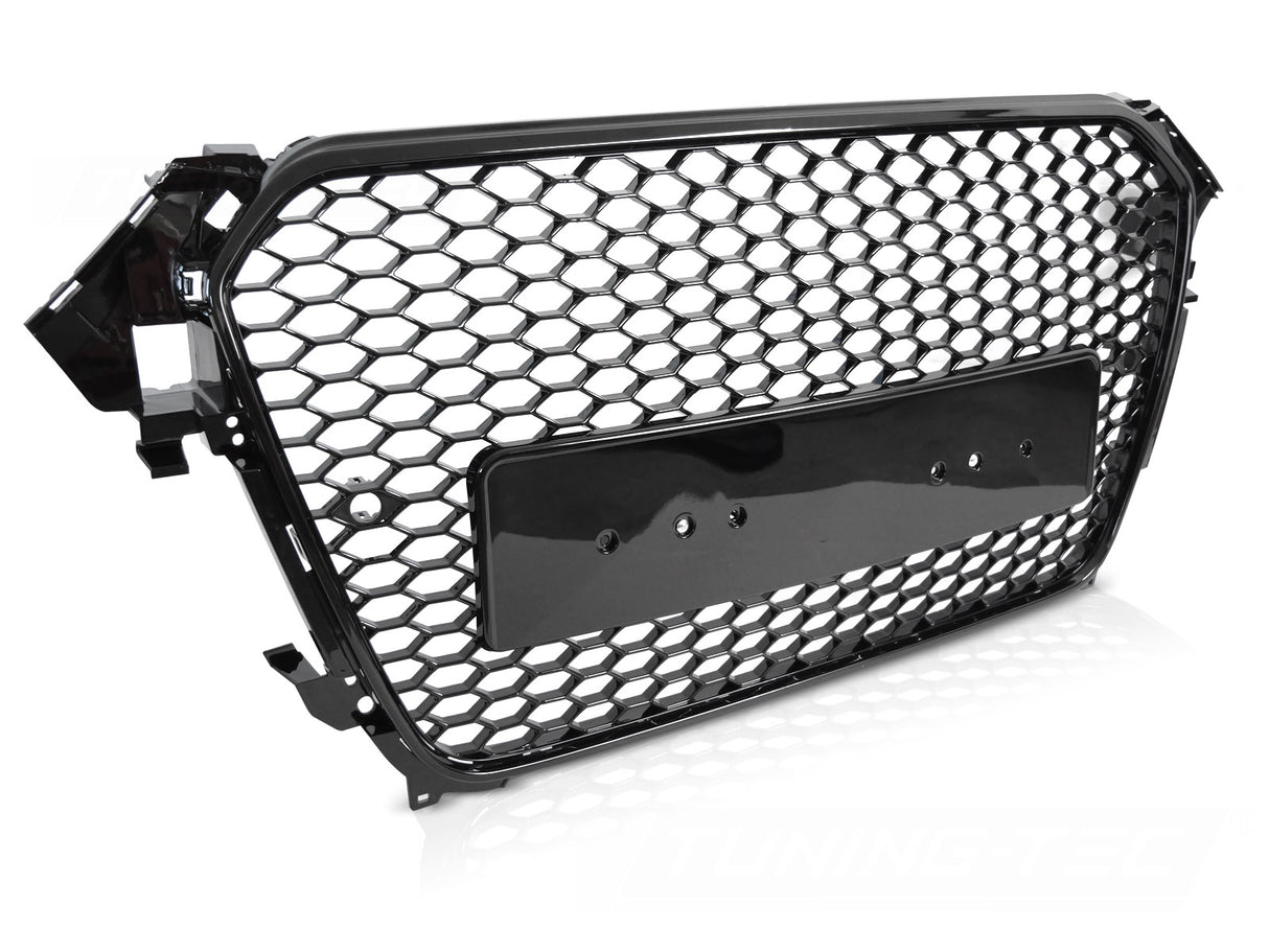 Glanz schwarzer Sport Kühlergrill für Audi A4 S4 B8 2012-2015 mit PDC Frontgrill