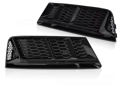 Nebelscheinwerfer Blende Set für Audi A4 B9 2015-2019 Stoßstange Glanz Schwarz