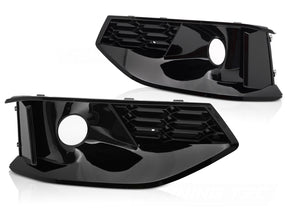 Nebelscheinwerfer Blenden Set schwarz Glanz Tuning Zubehör für Audi A4 B9 2020-2024