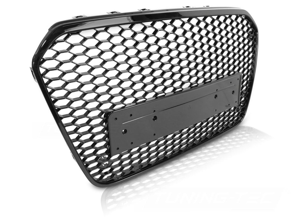 Sport Frontgrill Hochglanz Schwarz für Audi A6 C7 2011-2014 mit PDC-Halter