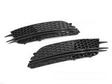 Nebelscheinwerfer Abdeckung Set Audi A6 C7 2011-2014 schwarz Glanz Waben Gitter