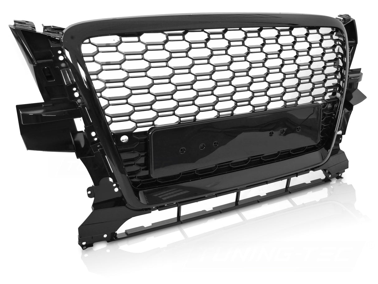 Sport Kühlergrill für Audi Q5 8R 2008-2012 Glanzschwarz PDC Frontgrill Maske - CR Tuning